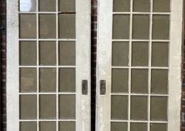 Antique 18 Lite Slider Double Doors